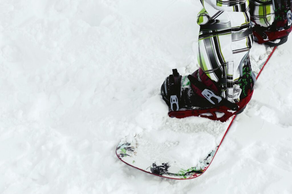 a person on a snowboard