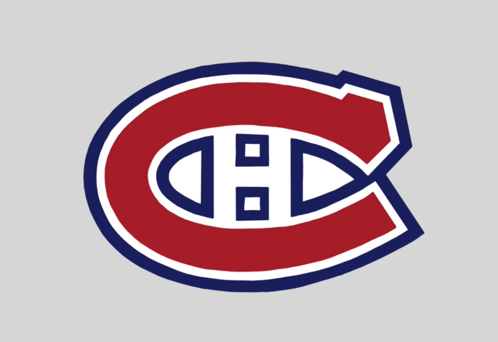 Montreal Canadiens logo, a red 'C' with a white 'H' inside